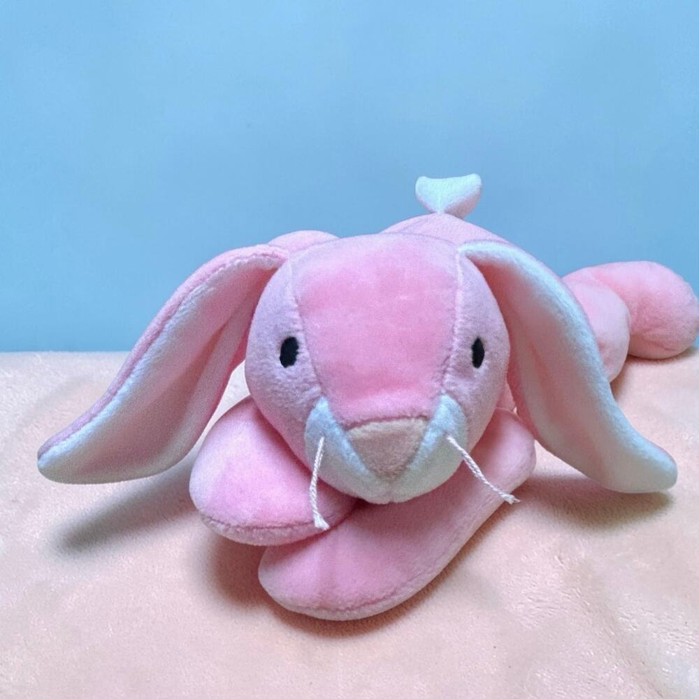 Ty Pillow Pals Bunny Rabbit Pink 1996 Vintage 12” Retired Easter Beanie Babies